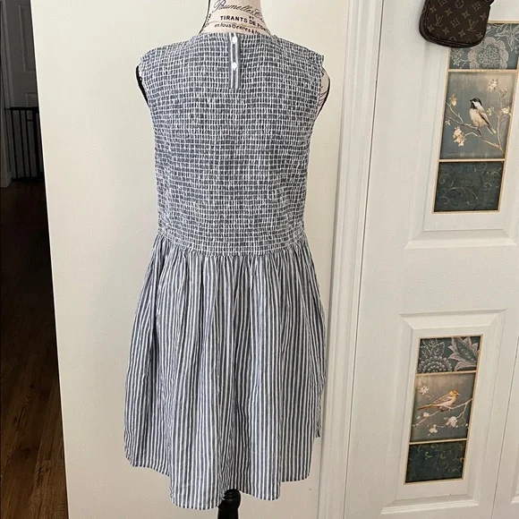 French Connection Blue and White Striped Mini Dress - Picture 6 of 13